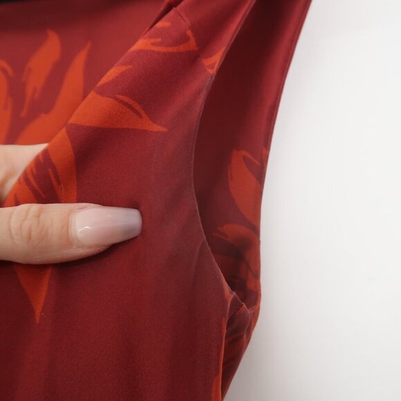 Reformation Hendrix Floral Print Silk Satin Midi Dress - Picture 9 of 13